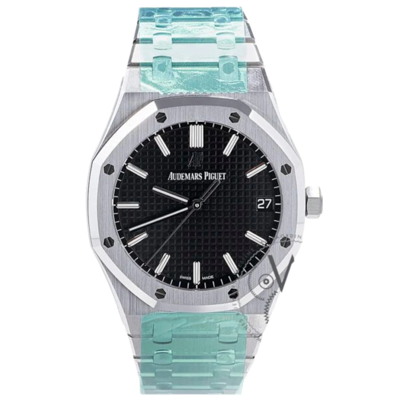 Audemars Inspired Royal Oak Replica – Classic Black Dial Luxury Timepiece